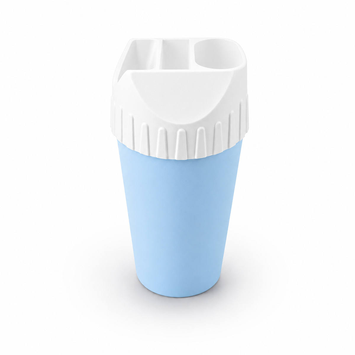 White Lid - Light Blue Base