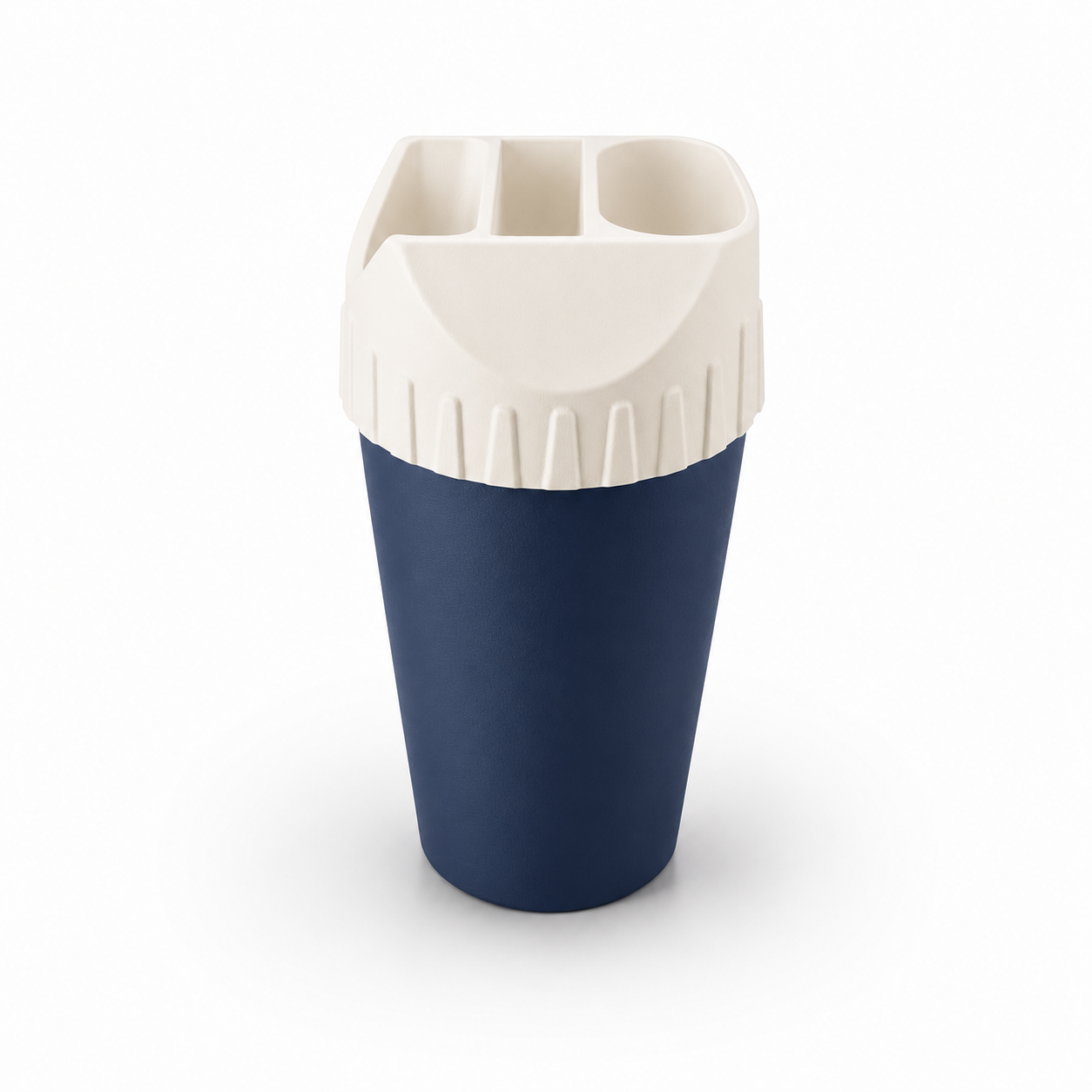 White Lid-Blue Base